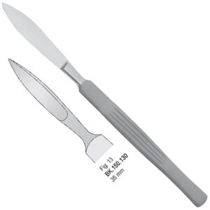 Scalpel stainless steel pointed 35mm blade fig. 13