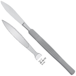 Scalpel stainless steel pointed 55mm blade fig. 17