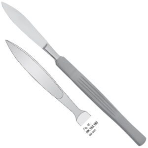 Scalpel stainless steel pointed 60mm blade fig. 18