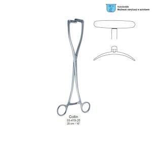 Kleszczyki Collin podnoszące macicę 250mm