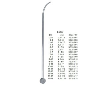 Zgłębnik cewkowy Lister 3-6EG 2.5-4mm/280mm