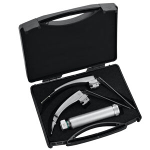 Laryngoscope fiber optic concealed MacMov set blade fig. 3 to 4 + Midi handle LED