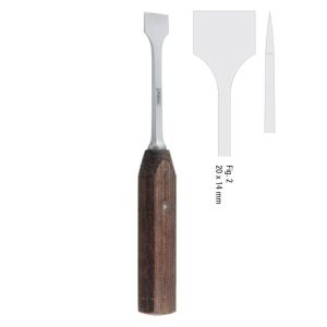 Osteotome sagittal sripping Hargis straight 20mm, 215mm