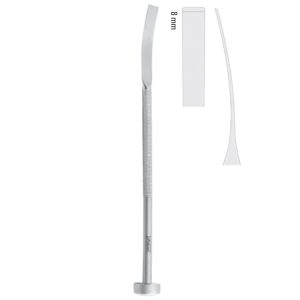 Osteotome Obwegeser elastic curved 8mm, 210mm