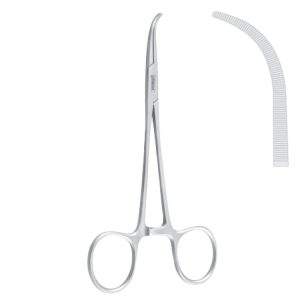 Forceps wire grasping Obwegeser fig.3 curved 205mm