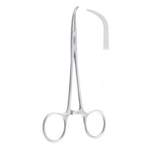 Forceps wire grasping Obwegeser fig.1 curved 130mm