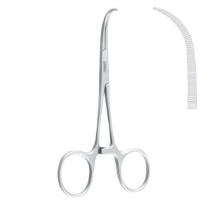 Forceps wire grasping Obwegeser fig.2 curved 160mm