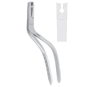 Forceps mandible Rowe-Harrison with suture slot 200mm