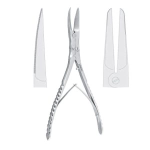 Obwegeser Nożyczki nosowe ząbkowane proste 215mm