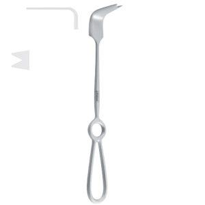 Retractor nasal spine Obwegeser 35x10/23mm, 220mm