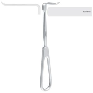 Obwegeser Hak do tkanek miękkich wklęsły zag.w górę 80x16x170mm / 6 3/4"