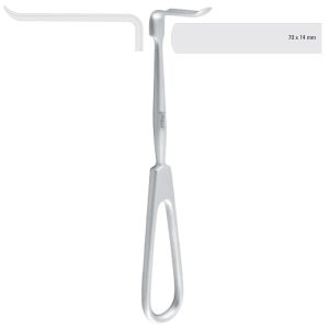 Obwegeser Hak do tkanek miękkich wklęsły zag.w górę 70x14x170mm / 6 3/4"