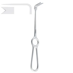 Retractor nasal spine Obwegeser 42x10mm, 220mm