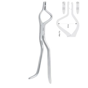 Tessier Kleszcze do nastawiania szczęki prawe dla dorosłych 35mm/230mm fig.2