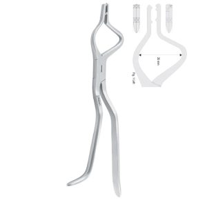 Tessier Kleszcze do nastawiania szczęki lewe dla dorosłych 35mm/230mm fig.1