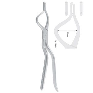 Tessier Kleszcze do nastawiania szczęki prawe dla dzieci 30mm/220mm fig.2