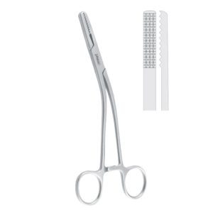 Tessier Kleszcze do trzymania kości ząbkow. zagięte na bok 5mm/190mm