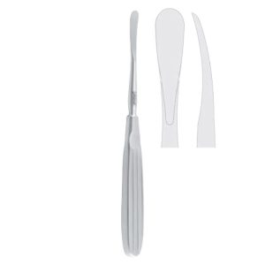 Tessier Podważka kostna zagięta ostra 6mm/180mm