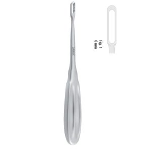 Tessier Skrobaczka kostna prosta 6mm/215mm fig.1