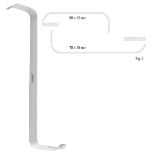 Tessier Hak do tkanek miękkich kształt Z ząbkowane fig.3, 150mm, czarny