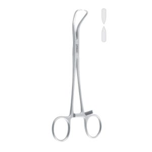 Clamp TMJ mandibular guiding Dolwick-Reich sharp 160mm