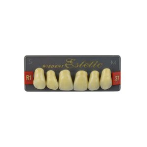 Estetic zęby akrylowe przednie górne fason 27, kolor R1, 6 szt.