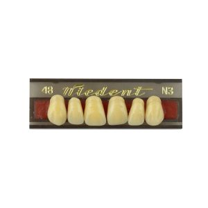 Estetic zęby akrylowe przednie górne 48, kolor N3, 6 szt.