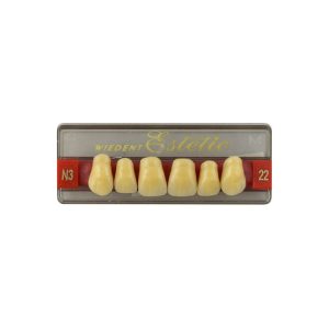 Estetic zęby akrylowe przednie górne 22, kolor N3, 6 szt.