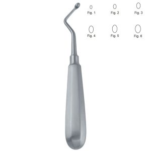 Łyżeczka kostna mod.USA prawa zagięta fig 5, 160mm