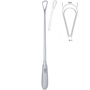 Skrobaczka maciczna Recamier tępa-giętka 23mm 310mm fig.12