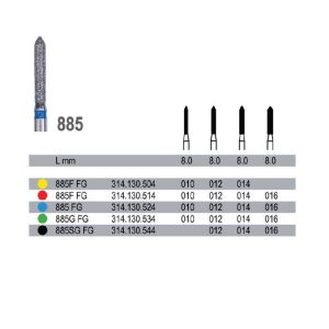 Wiertło diamentowe na turbinę, nasyp średni, 885.314.130.524.010