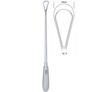 Skrobaczka maciczna Recamier tępa-sztywna 23mm 310mm fig.12