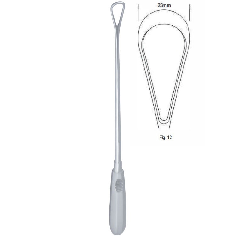 Skrobaczka maciczna Recamier tępa-sztywna 23mm 310mm fig.12