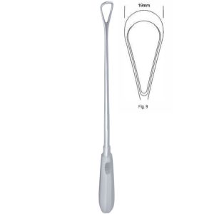 Skrobaczka maciczna Recamier tępa-sztywna 19mm 310mm fig.9