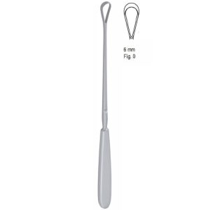 Skrobaczka maciczna Sims tępa-giętka 6mm 255mm fig.0