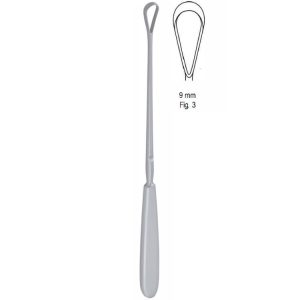 Skrobaczka maciczna Sims tępa-giętka 9mm 255mm fig.3