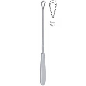 Skrobaczka maciczna Sims tępa-giętka 7mm 255mm fig.1