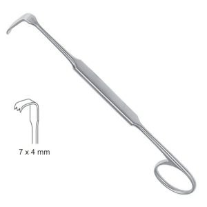 Hak Meyerding 3-zębny uchwyt pierścieniowy 7x4mm/180mm