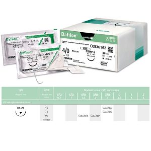 Dafilon nici chirurgiczne niewchłanialne niebieski 3/0 90cm hs21, 36szt.