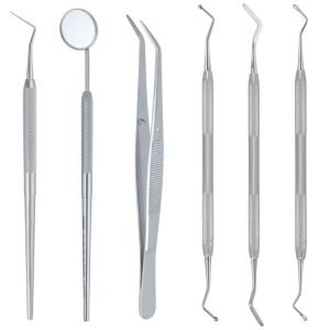 Zestaw instrumentów do diagnostyki i higieny jamy ustnej (8 szt.)