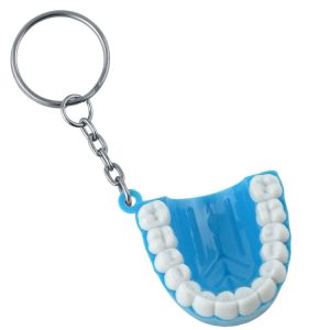 Breloczki do kluczy w kształcie zęba niebieski
