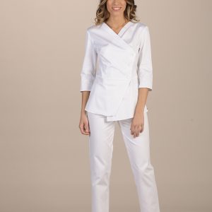 Silvi, bluza damska M3/4, Lev, biała M