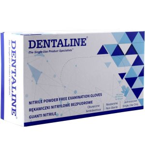 Dentaline Rękawiczki nitrylowe niebieski bezpudrowe roz.S (100 szt.)