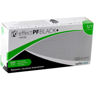Rękawiczki nitrylowe czarne EFFECT BLACK+ bezpudrowe roz.S (Opak.100 szt.)