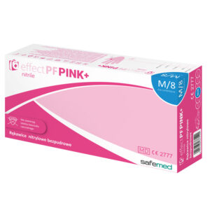 Finesoft Nitrile gloves Pink powder free size S (box of 100 gloves)