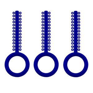 ElastoMax Uno-I ligatury ciemnoniebieski (40 pasków, 1040 szt.)