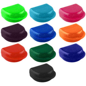 Retainer cases classic midi sparkle assorted 32 x 70 x 60mm (10 pieces)