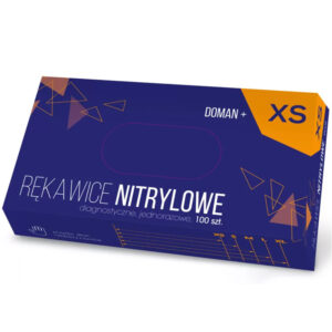 Nitrile gloves blue powder free (box of 100 gloves)