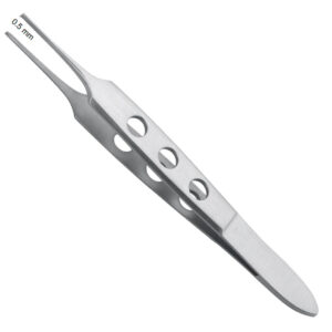 Penseta Bishop-Harmon Iris 1x2 ząb prosta 0.5mm, 85mm