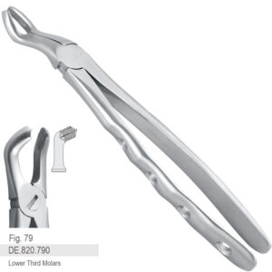 Kleszcze ekstrakcyjne anatomiczne do zębów mądrości dolnych fig. 79